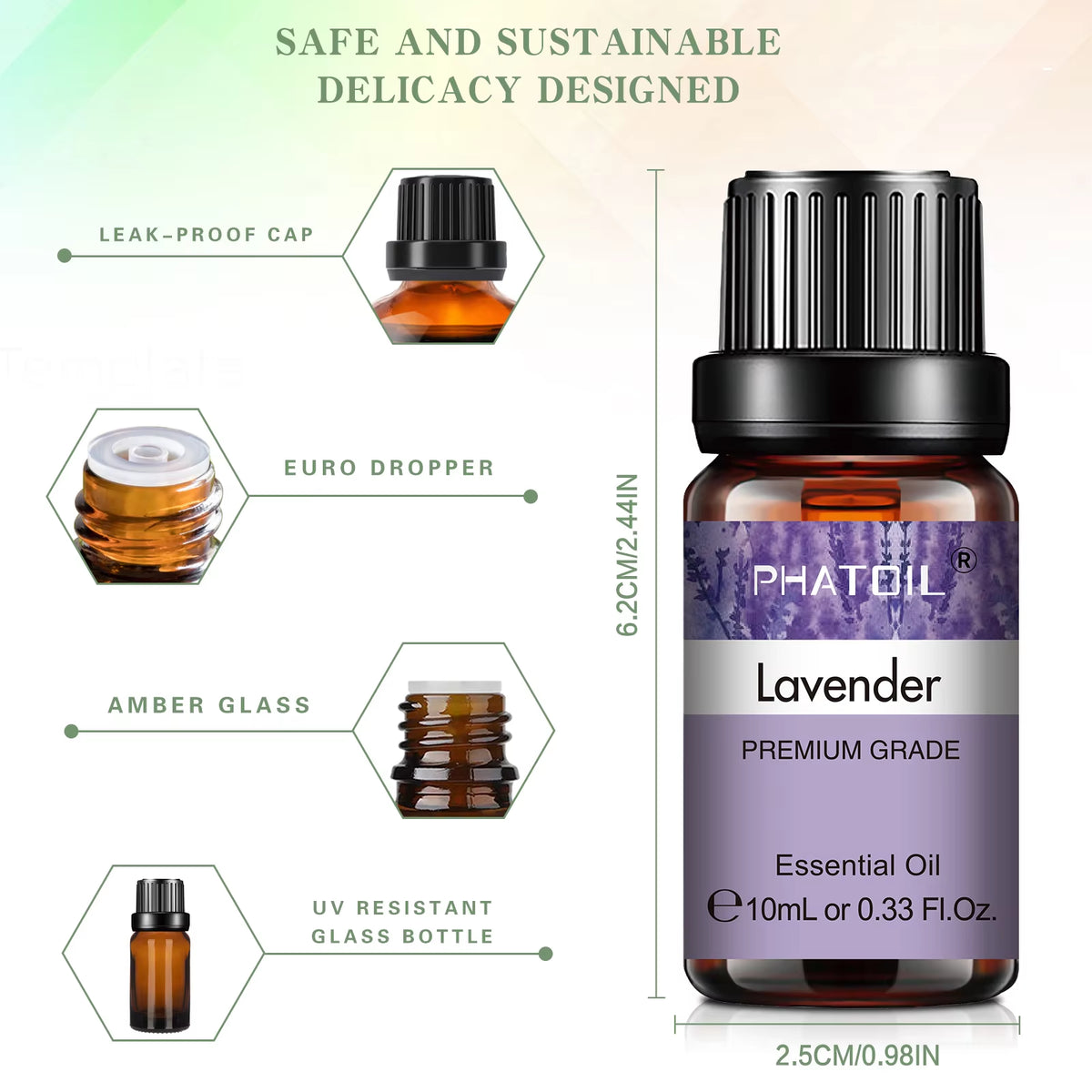 10Ml Lavender Essential Oils Pure Natural for Diffuser Humidifier Aromatherapy Jasmine Vanilla Aroma Oil DIY Candle Soap